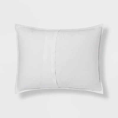 Embroidered Grid Sham Blue - Threshold 3 Embroidered Grid Sham Blue - Threshold - Image 3