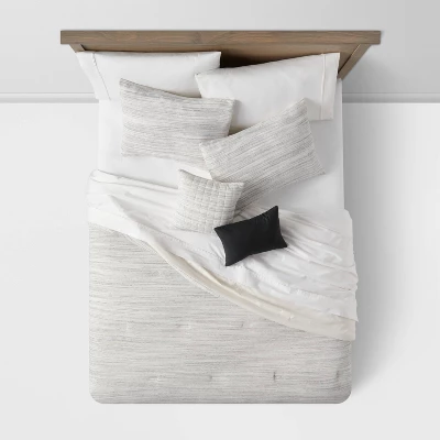 Space-Dyed Waffle Comforter Bedding Set Gray - Threshold™ 2 Space-Dyed Waffle Comforter Bedding Set Gray - Threshold™ - Image 2