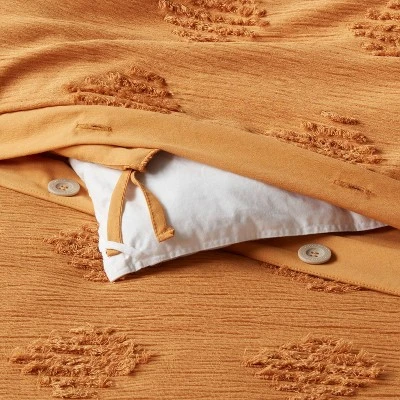 Tufted Diamond Crinkle Duvet Cover & Sham Set - Threshold™ 5 Tufted Diamond Crinkle Duvet Cover & Sham Set - Threshold™ - Image 5