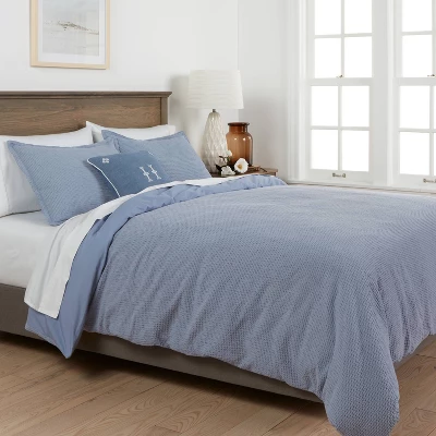 Washed Waffle Weave Duvet Cover & Sham Set - Threshold 1 Washed Waffle Weave Duvet Cover & Sham Set - Threshold