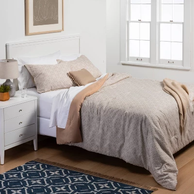 5pc Printed Geo Comforter Set Assorted Beiges - Threshold™ 1 5pc Printed Geo Comforter Set Assorted Beiges - Threshold™