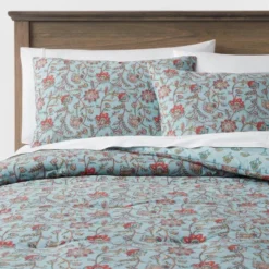 Floral Printed Comforter & Sham Set Light Teal Blue - Threshold™ 7 Floral Printed Comforter & Sham Set Light Teal Blue - Threshold™ -Threshold GUEST 57a7f940 db81 4643 aab4 fe7fb2b5d8bf