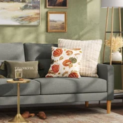 Threshold 22 Printed Pumpkin Square Throw Pillow - Threshold™