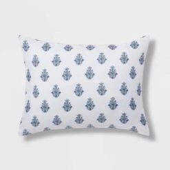 5pc Block Print With Border Comforter Bedding Set White/Blue - Threshold™ 10 5pc Block Print With Border Comforter Bedding Set White/Blue - Threshold™ -Threshold GUEST b03a15d2 8e0b 42ad bda7 eeee200581c9