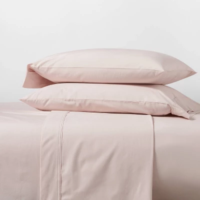 300 Thread Count Organic Cotton Solid Sheet Set - Threshold 1 300 Thread Count Organic Cotton Solid Sheet Set - Threshold