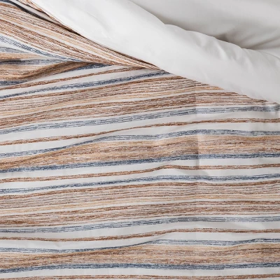 8pc Woven Stripe Comforter Bedding Set Blue/Orange/Off White - Threshold™ 3 8pc Woven Stripe Comforter Bedding Set Blue/Orange/Off White - Threshold™ - Image 3