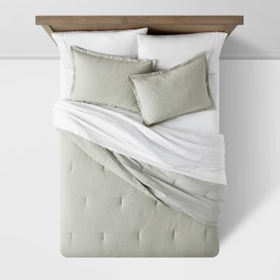 Cotton Linen Chambray Comforter & Sham Set - Threshold™ 2 Cotton Linen Chambray Comforter & Sham Set - Threshold™ - Image 2