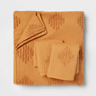 Tufted Diamond Crinkle Duvet Cover & Sham Set - Threshold™ 3 Tufted Diamond Crinkle Duvet Cover & Sham Set - Threshold™ - Image 3